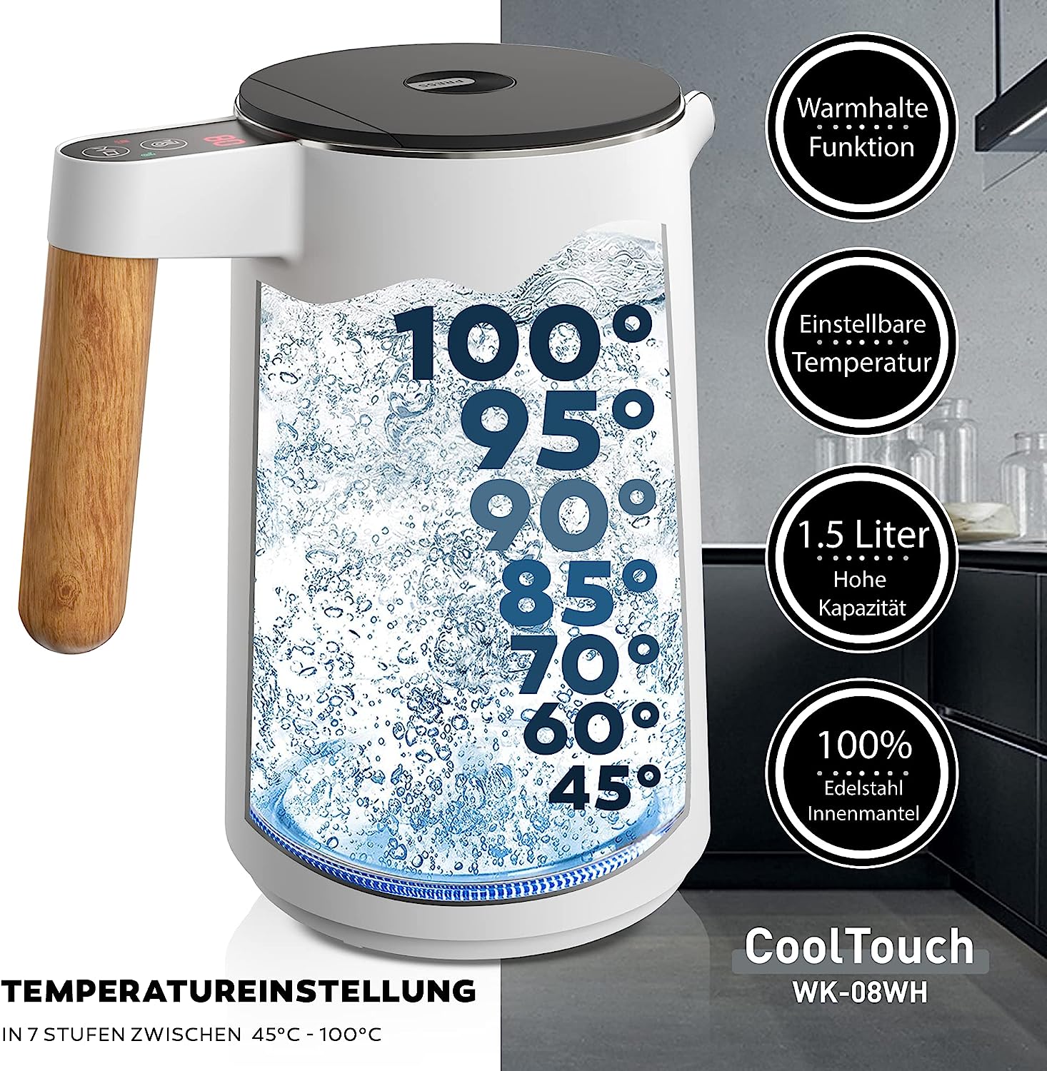 Bester Wasserkocher mit Warmhaltefunktion Test 1 Wasserkocher mit Warmhaltefunktion